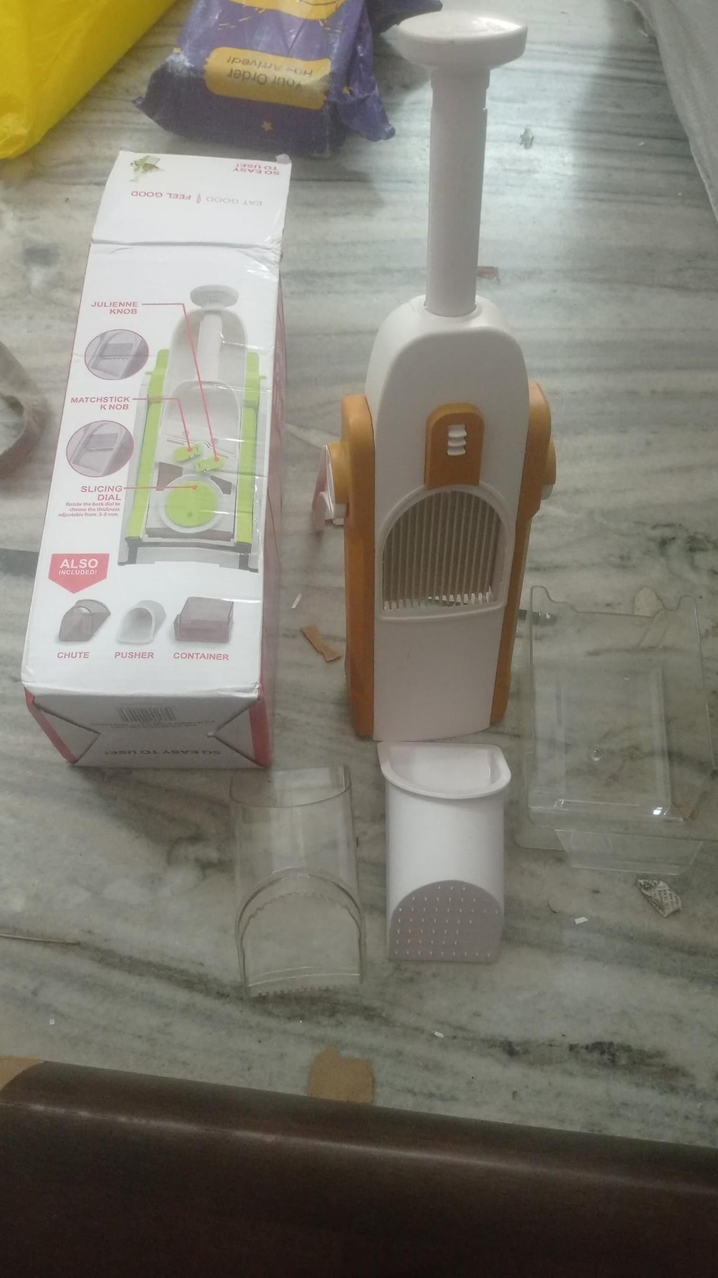 Slicer- Slicer for Vegetables, Meal Prep with Thickness, Size Adjustment